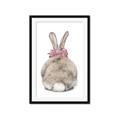 Picture of Behind Bunny with Flowers _GroupedProduct_Rectangle_Portrait_Framed_Matted_