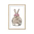 Picture of Behind Bunny with Flowers _GroupedProduct_Rectangle_Portrait_Framed_Matted_