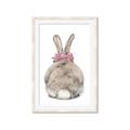 Picture of Behind Bunny with Flowers _GroupedProduct_Rectangle_Portrait_Framed_Matted_