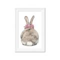 Picture of Behind Bunny with Flowers _GroupedProduct_Rectangle_Portrait_Framed_Matted_