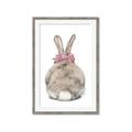 Picture of Behind Bunny with Flowers _GroupedProduct_Rectangle_Portrait_Framed_Matted_