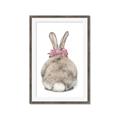 Picture of Behind Bunny with Flowers _GroupedProduct_Rectangle_Portrait_Framed_Matted_