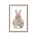 Picture of Behind Bunny with Flowers _GroupedProduct_Rectangle_Portrait_Framed_Matted_
