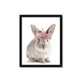 Picture of Floral In Front Bunny _GroupedProduct_Rectangle_Portrait_Framed_Matted_