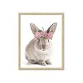 Picture of Floral In Front Bunny _GroupedProduct_Rectangle_Portrait_Framed_Matted_