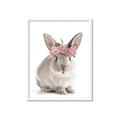 Picture of Floral In Front Bunny _GroupedProduct_Rectangle_Portrait_Framed_Matted_