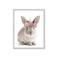 Picture of Floral In Front Bunny _GroupedProduct_Rectangle_Portrait_Framed_Matted_