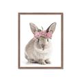 Picture of Floral In Front Bunny _GroupedProduct_Rectangle_Portrait_Framed_Matted_