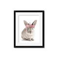 Picture of Floral In Front Bunny _GroupedProduct_Rectangle_Portrait_Framed_Matted_