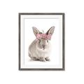 Picture of Floral In Front Bunny _GroupedProduct_Rectangle_Portrait_Framed_Matted_