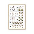 Picture of Dino Number Chart I _GroupedProduct_Rectangle_Portrait_Framed_Matted_