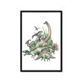 Picture of Wild Dinosaurs _GroupedProduct_Rectangle_Portrait_Framed_Matted_