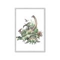 Picture of Wild Dinosaurs _GroupedProduct_Rectangle_Portrait_Framed_Matted_
