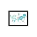 Picture of Hot Air Balloon Map  _GroupedProduct_Rectangle_Landscape_Framed_Matted_