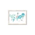 Picture of Hot Air Balloon Map  _GroupedProduct_Rectangle_Landscape_Framed_Matted_