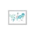 Picture of Hot Air Balloon Map  _GroupedProduct_Rectangle_Landscape_Framed_Matted_
