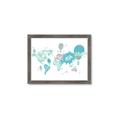 Picture of Hot Air Balloon Map  _GroupedProduct_Rectangle_Landscape_Framed_Matted_