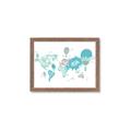 Picture of Hot Air Balloon Map  _GroupedProduct_Rectangle_Landscape_Framed_Matted_