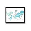 Picture of Hot Air Balloon Map  _GroupedProduct_Rectangle_Landscape_Framed_Matted_