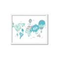 Picture of Hot Air Balloon Map  _GroupedProduct_Rectangle_Landscape_Framed_Matted_