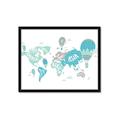 Picture of Hot Air Balloon Map  _GroupedProduct_Rectangle_Landscape_Framed_Matted_