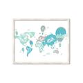 Picture of Hot Air Balloon Map  _GroupedProduct_Rectangle_Landscape_Framed_Matted_