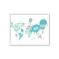 Picture of Hot Air Balloon Map  _GroupedProduct_Rectangle_Landscape_Framed_Matted_