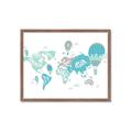 Picture of Hot Air Balloon Map  _GroupedProduct_Rectangle_Landscape_Framed_Matted_