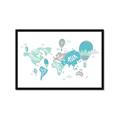 Picture of Hot Air Balloon Map  _GroupedProduct_Rectangle_Landscape_Framed_Matted_