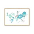 Picture of Hot Air Balloon Map  _GroupedProduct_Rectangle_Landscape_Framed_Matted_