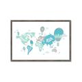 Picture of Hot Air Balloon Map  _GroupedProduct_Rectangle_Landscape_Framed_Matted_