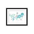 Picture of Hot Air Balloon Map  _GroupedProduct_Rectangle_Landscape_Framed_Matted_