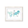 Picture of Hot Air Balloon Map  _GroupedProduct_Rectangle_Landscape_Framed_Matted_