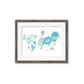 Picture of Hot Air Balloon Map  _GroupedProduct_Rectangle_Landscape_Framed_Matted_