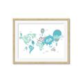 Picture of Hot Air Balloon Map  _GroupedProduct_Rectangle_Landscape_Framed_Matted_