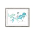 Picture of Hot Air Balloon Map  _GroupedProduct_Rectangle_Landscape_Framed_Matted_