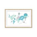 Picture of Hot Air Balloon Map  _GroupedProduct_Rectangle_Landscape_Framed_Matted_
