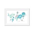 Picture of Hot Air Balloon Map  _GroupedProduct_Rectangle_Landscape_Framed_Matted_