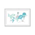 Picture of Hot Air Balloon Map  _GroupedProduct_Rectangle_Landscape_Framed_Matted_
