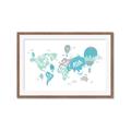 Picture of Hot Air Balloon Map  _GroupedProduct_Rectangle_Landscape_Framed_Matted_