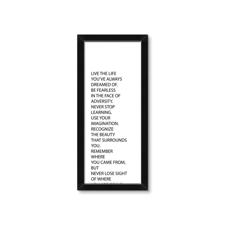 Picture of Live The Life I _GroupedProduct_Panel_Portrait_Framed_Matted_