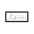 Picture of All You Need Is Love I _GroupedProduct_Panel_Landscape_Framed_Matted_