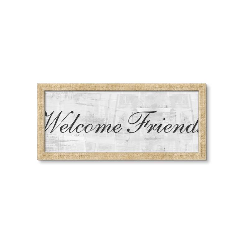 Picture of Welcome Friends I _GroupedProduct_Panel_Landscape_Framed_Matted_