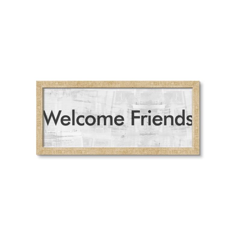 Picture of Welcome Friends II _GroupedProduct_Panel_Landscape_Framed_Matted_