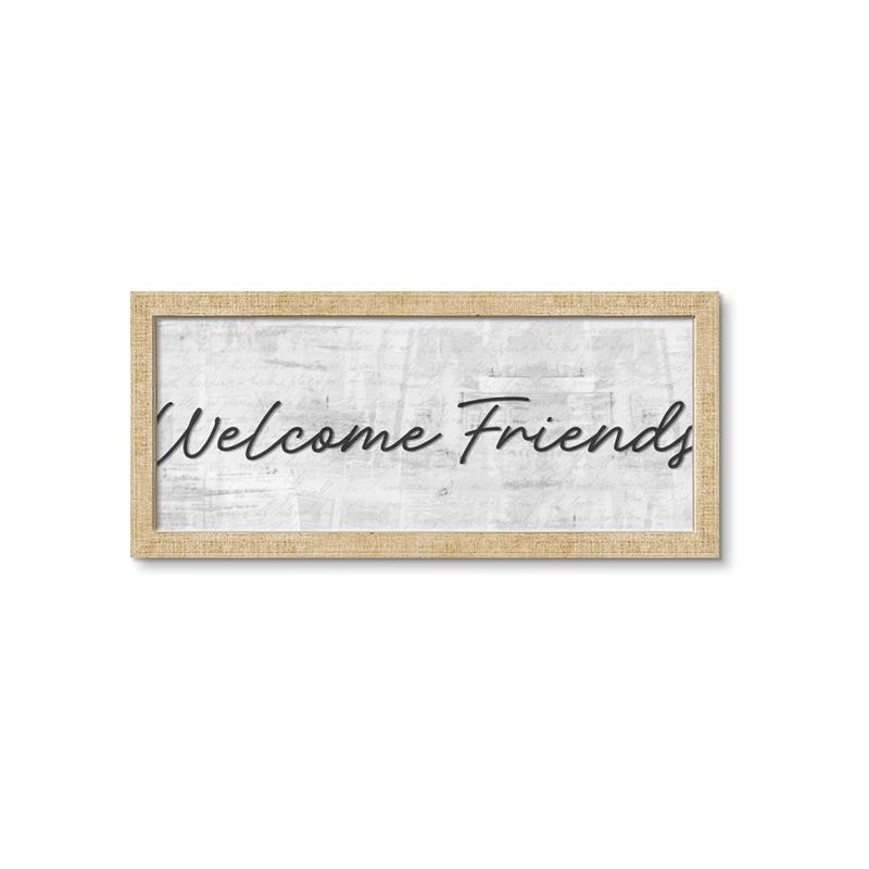 Picture of Welcome Friends III _GroupedProduct_Panel_Landscape_Framed_Matted_