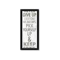 Picture of Never Give Up I _GroupedProduct_Panel_Portrait_Framed_Matted_