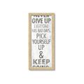 Picture of Never Give Up I _GroupedProduct_Panel_Portrait_Framed_Matted_