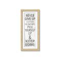 Picture of Never Give Up I _GroupedProduct_Panel_Portrait_Framed_Matted_