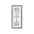 Picture of Never Give Up I _GroupedProduct_Panel_Portrait_Framed_Matted_