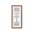 Picture of Never Give Up I _GroupedProduct_Panel_Portrait_Framed_Matted_